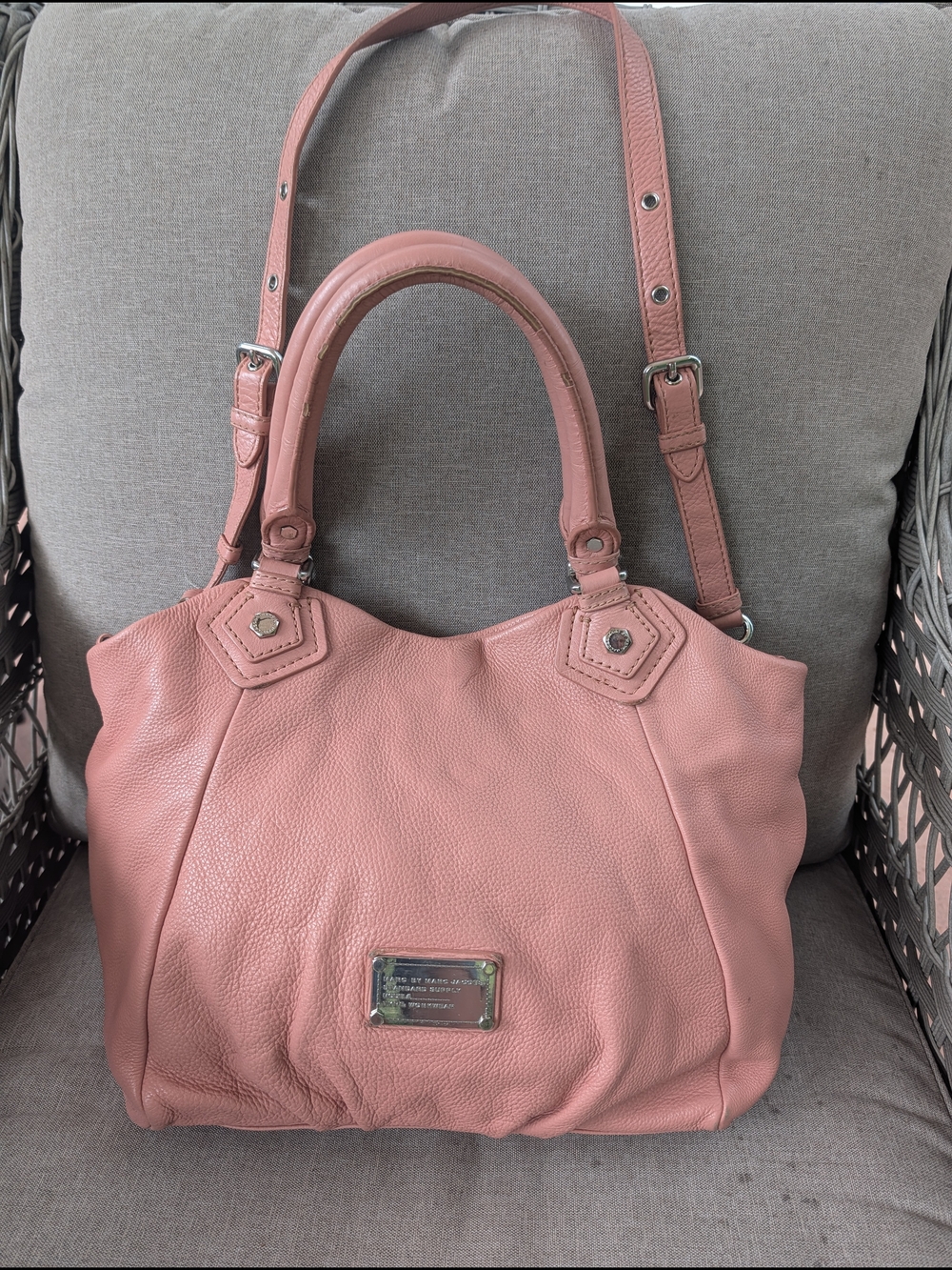 Marc By Marc Jacobs Pink Leather Shoulder Tote Bag